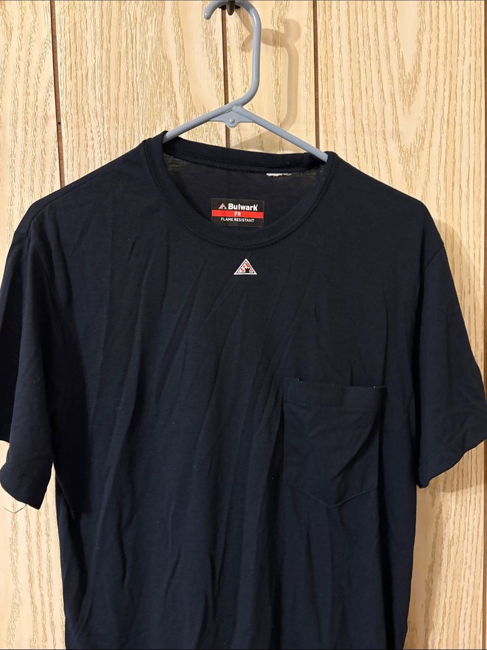 Bulwark FR Black Short-Sleeve Pocket Tee - Classic Crewneck